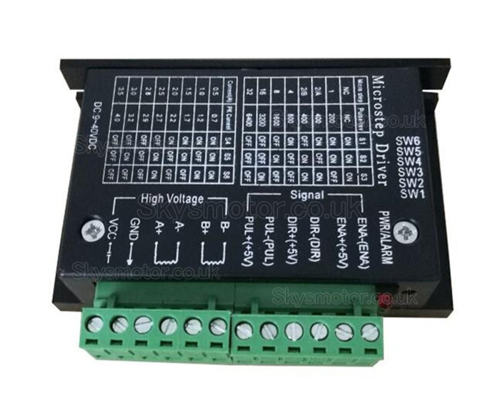 TB6600 Motor Driver Controller 9-40VDC 4A 2 Phase for NEMA 17, 23, 24 Stepper Motor